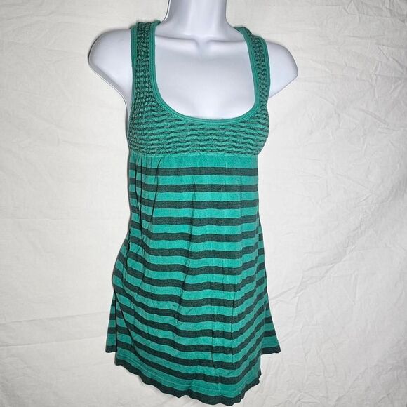 Y2K 2010s tumblr indie sleeze striped stretchy babydoll tank top - Picture 1 of 4